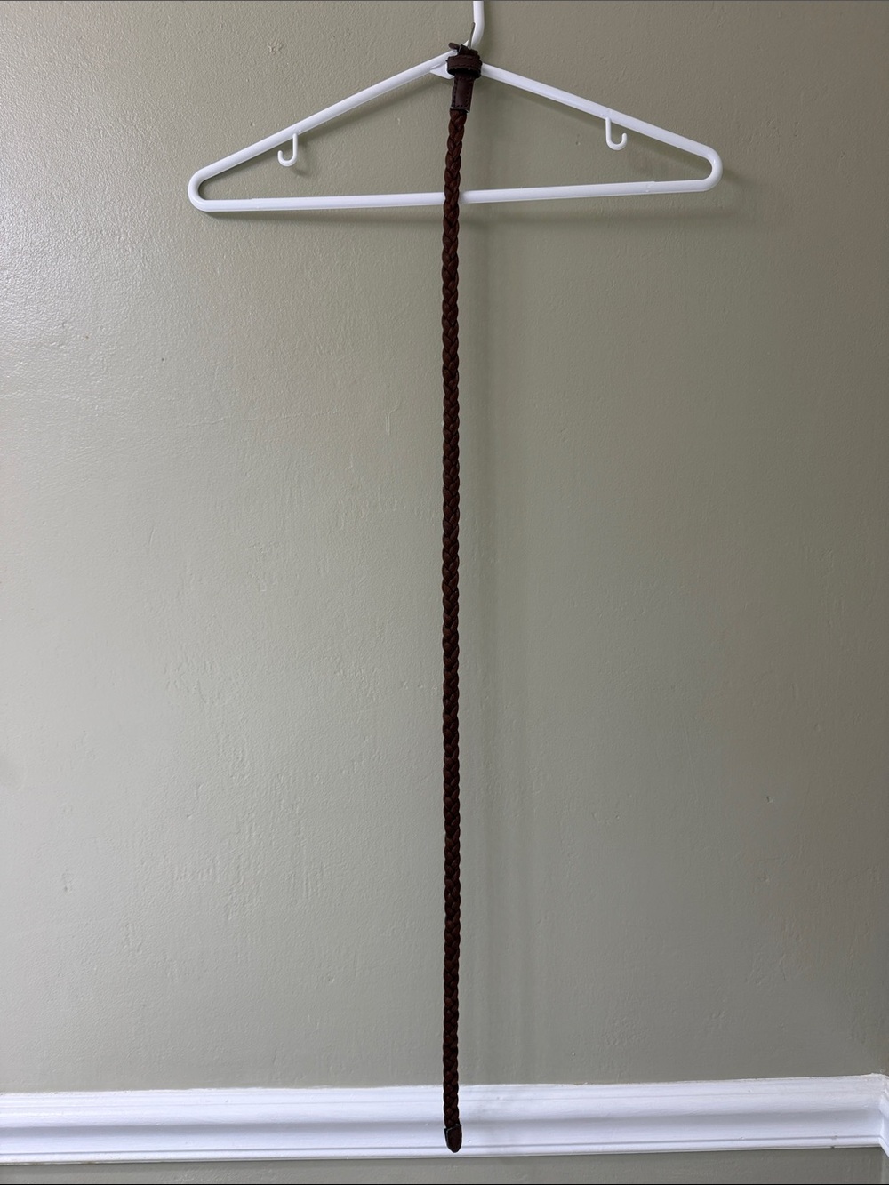 Braided Leather Belt in Dark Brown - Home Accents
